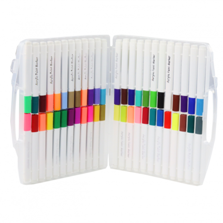 Akrüülist markerpliiatsite komplekt organisaatoris 48tk.