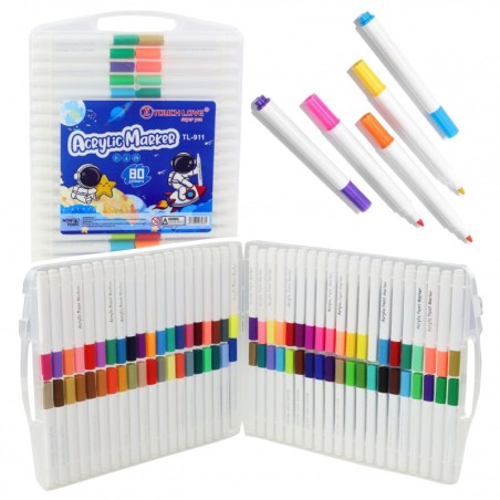 Akrüülist markerpliiatsite komplekt korraldajas 80tk.