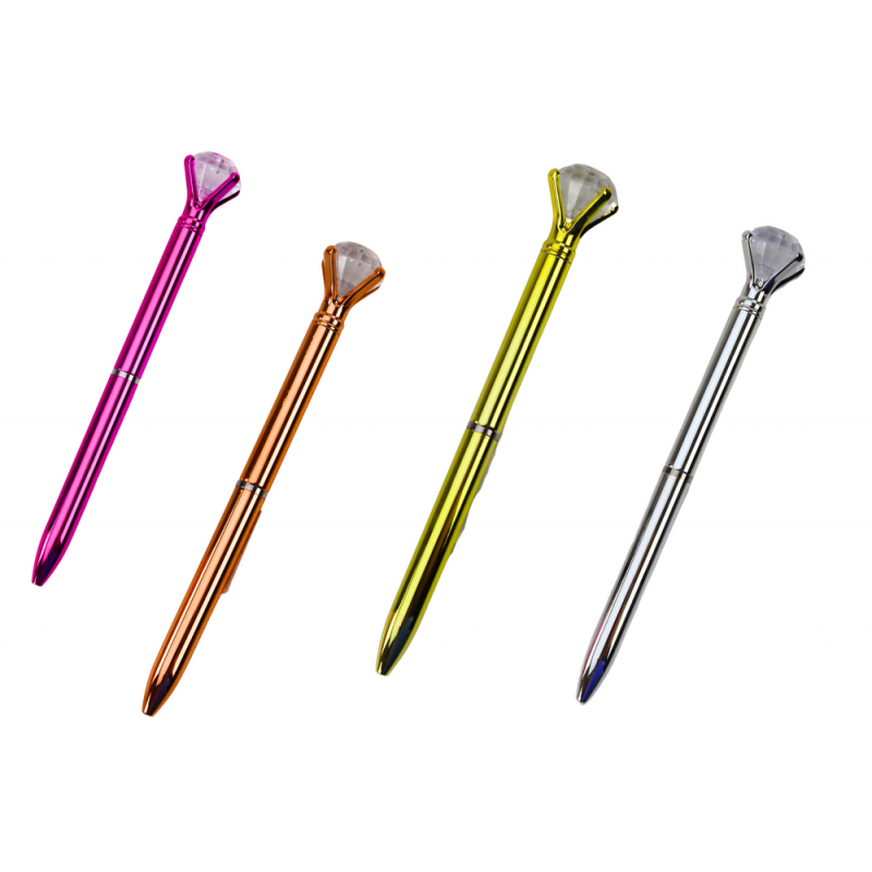 Teemantidega pastapliiats läikivas sinise täidisega 0,7 mm