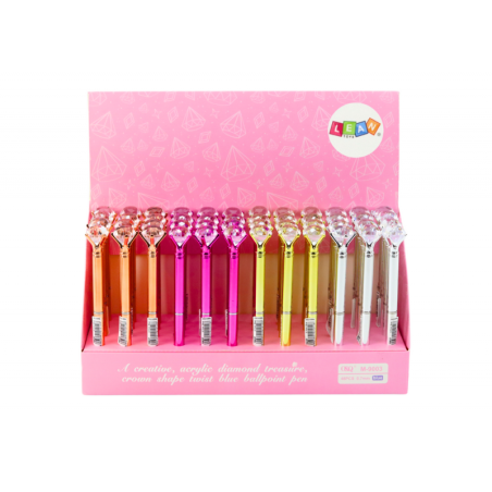 Teemantidega pastapliiats läikivas sinise täidisega 0,7 mm