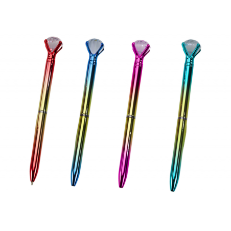 Teemantidega pastapliiats läikiv kuldne värv sinine täidisega 0,7 mm