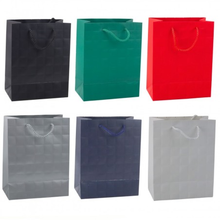 Elegantne Reljeefsete Squares kinkekott 23 x 18 x 10,5 cm