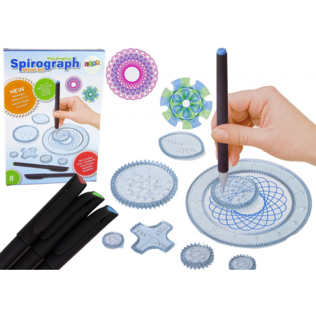 Geomeetriline komplekt Spirograph Circles Pliiatsid Modelling savi 28 tk