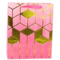 Paberist kinkekott Geomeetriliste mustritega kuldne 32 x 26 x 12 cm