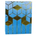 Paberist kinkekott Geomeetriliste mustritega kuldne 32 x 26 x 12 cm