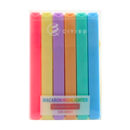 Värviliste markerite komplekt, kontor, kool, 6 tk.