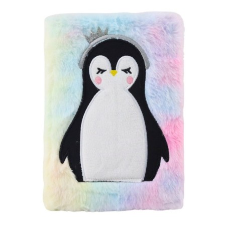 Pehme voodriga pingviinimärkmik, värviline A5