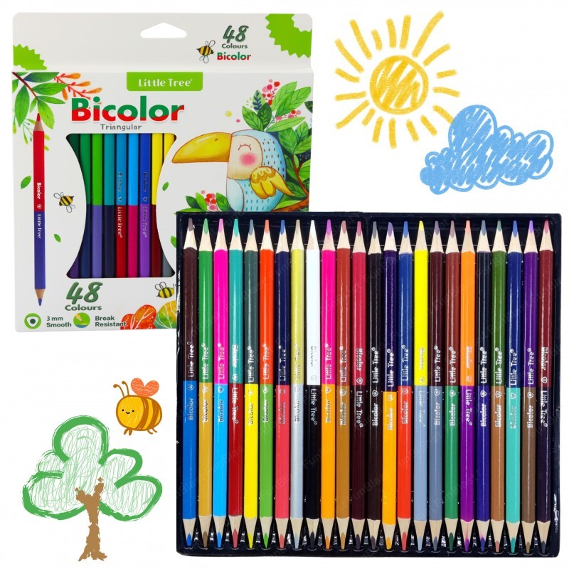 Värvipliiatsite komplekt Kahepoolne 48 värvi