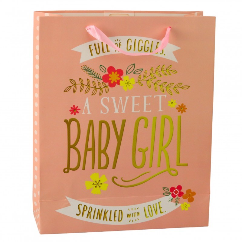 Baby Shower Sünnituskingituskott Tüdrukule 32 x 26 x 12 cm