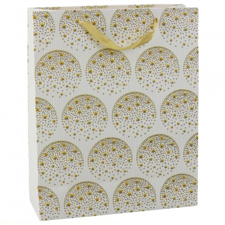 Elegantne kingikott Gold Stars White 32 x 26 x 12 cm