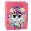 Paberist kinkekott Kittens Glitter Pink 23 x 18 x 10,5 cm