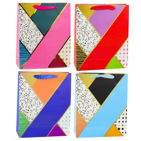 Paberist kinkekott Geomeetrilised mustrid 32 x 26 x 12 cm