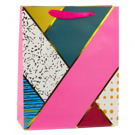 Paberist kinkekott Geomeetrilised mustrid 32 x 26 x 12 cm