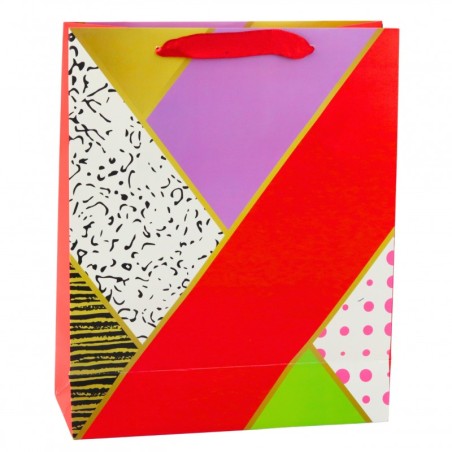 Paberist kinkekott Geomeetrilised mustrid 32 x 26 x 12 cm