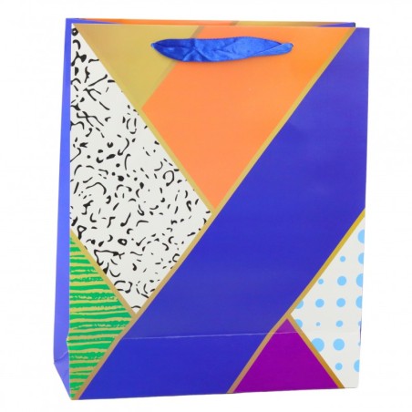 Paberist kinkekott Geomeetrilised mustrid 32 x 26 x 12 cm