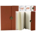 Märkmik magnetiga A5, vooderdatud pruuni kaanega