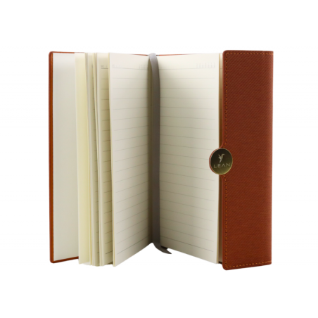 Märkmik magnetiga A5, vooderdatud pruuni kaanega