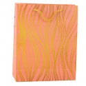 Paberist kingikott Lainelised jooned Kuld 32 x 26 x 12 cm