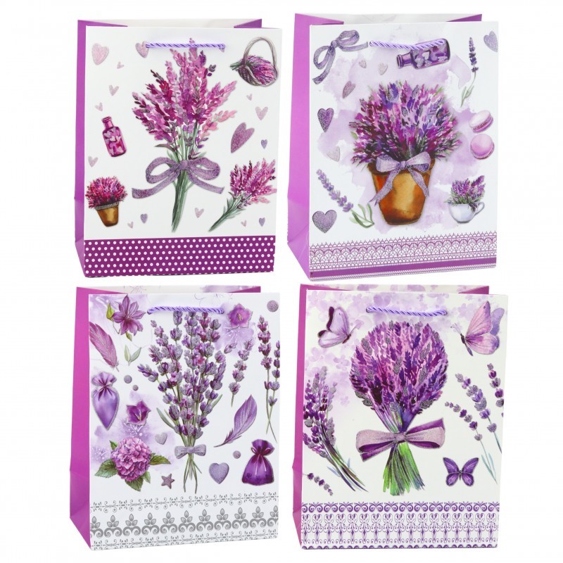Lavendel Paberist Kingikott Glitter Elements 23 x 18 x 10,5 cm
