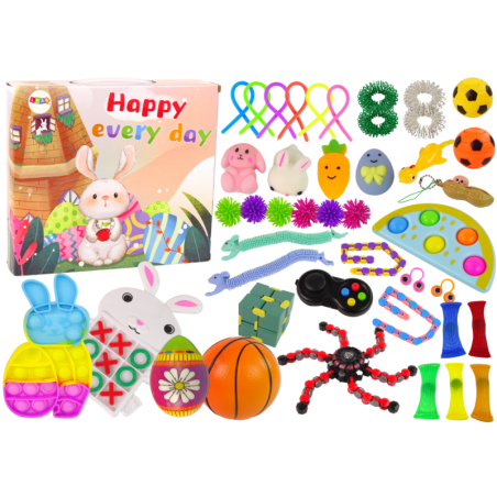 Lihavõttepühade mänguasjad Pop It Squishy Stressivastane 41-osaline mänguasjakomplekt.