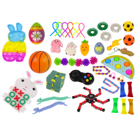 Lihavõttepühade mänguasjad Pop It Squishy Stressivastane 41-osaline mänguasjakomplekt.