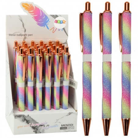 Metallist pastapliiats, automaatne sädelev sinine tint 1,0 mm