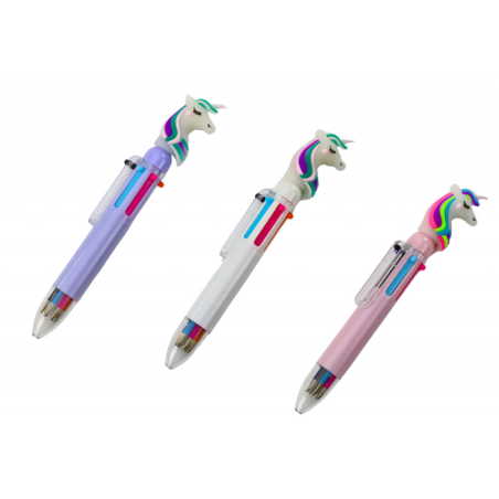 Mitmevärviline Unicorn automaatne pliiats 6 värvi segu
