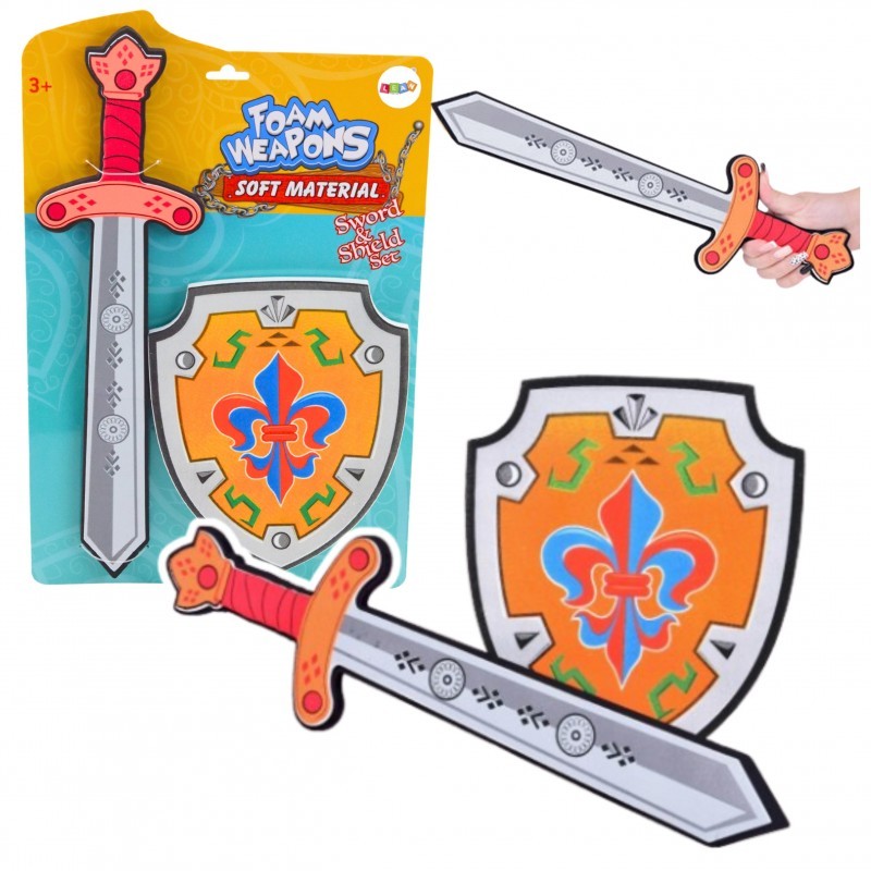 Knight Set Shield Sword Foam Emblem Lily 2tk