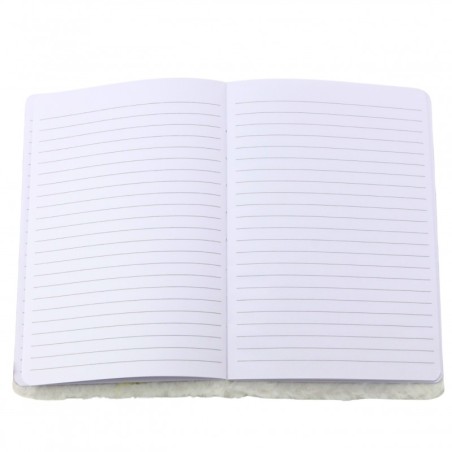 Linnuga hõbedase säravalgega vooderdatud pehme märkmik