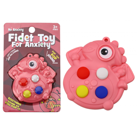 Pop It Dinosaur Antistress Sensory roosa tasku