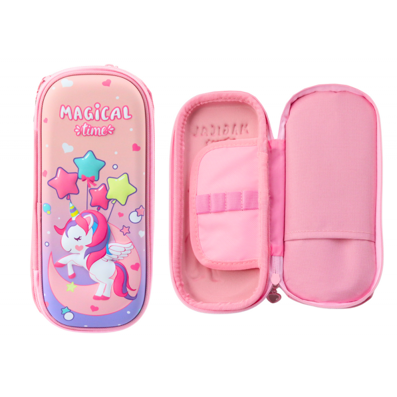 Roosa pinal 3D Unicorniga Kahe kambriga 24 cm x 11 cm x 7 cm