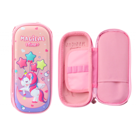 Roosa pinal 3D Unicorniga Kahe kambriga 24 cm x 11 cm x 7 cm