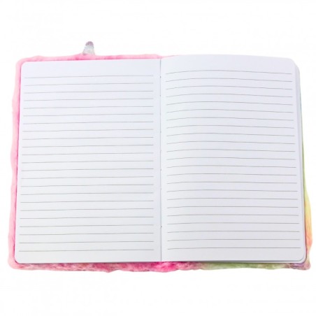 Plüüsist märkmik ükssarvik roosa vikerkaar