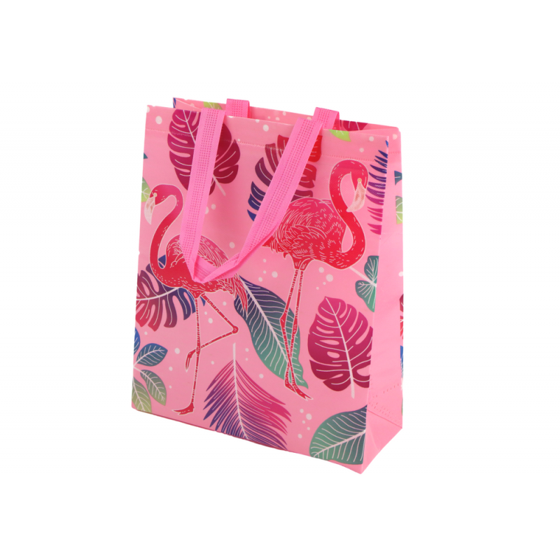 Roosad Flamingo kinkekott 30,5 cm x 24,5 cm x 10 cm