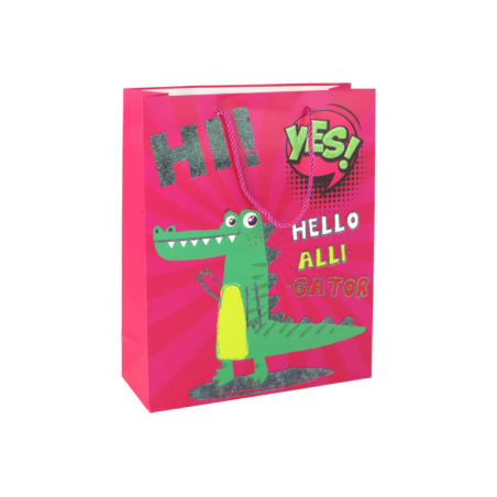 Roosast paberist kinkekott 32cm x 26cm x 10cm