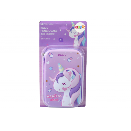 Suur ükssarviku pinal 3D, lilla, 23x15x5 cm