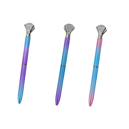 Teemantidega pastapliiats Värviline sinine täidisega 0,7 mm segu