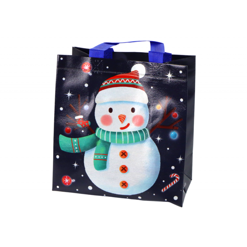 Kingikott tumedat värvi lumememme motiiviga 23cm x 21,5cm x 11cm