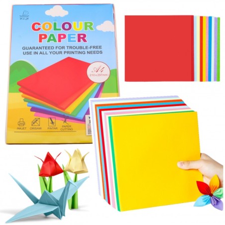 Värviline dekoratiivpaber A4 käsitöökaartide trükkimiseks 100 tk