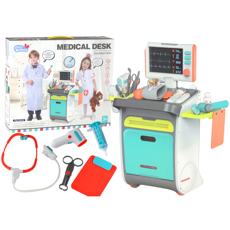 Little Doctor Set Medical Käru röntgen-EKG-tarvikud