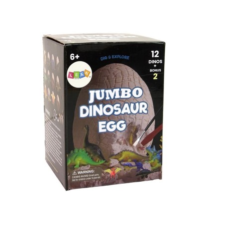 Arheoloogiline väljakaevamiskomplekt Hiiglaslik muna 12 figuuriga dinosaurus