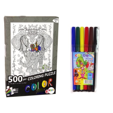 Colors Puzzle 500 Elephant