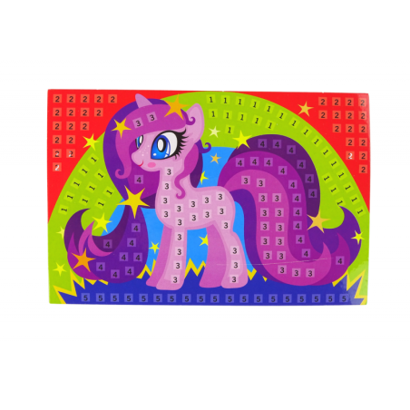 DIY värviline mosaiik poni kleepimis komplekt