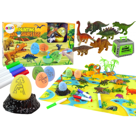 DIY loominguline komplekt dinosauruste munadest transporteri värvimiseks