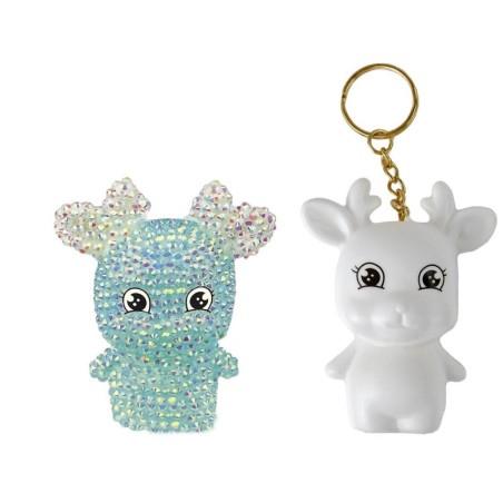 DIY Diamond Reindeer DIY Crystals 3D võtmehoidja komplekt Sinine