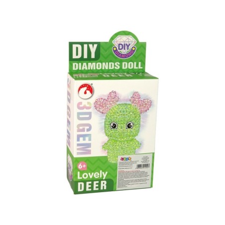 DIY Diamond Creative Kit Rohelised põhjapõdrakristallid litrid 3D võtmehoidja