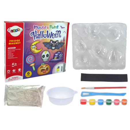 DIY Halloweeni magnetid kipsist valatud kõrvitsa komplekt