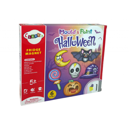 DIY Halloweeni magnetid kipsist valatud kõrvitsa komplekt