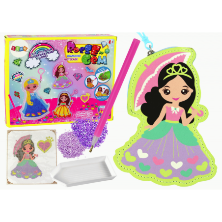 DIY helmeste komplekt Printsessi võtmehoidja tasku