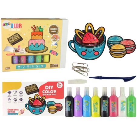 8 värvi sädelevad kommide aknakleebised